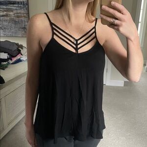 Express Black Strappy V-Neck Camisole